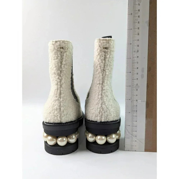 Nicholas Kirkwood Casati Pearl-Embellished Ankle Boots Size 38.5 EU MSRP $1,389 - Picture 8 of 11